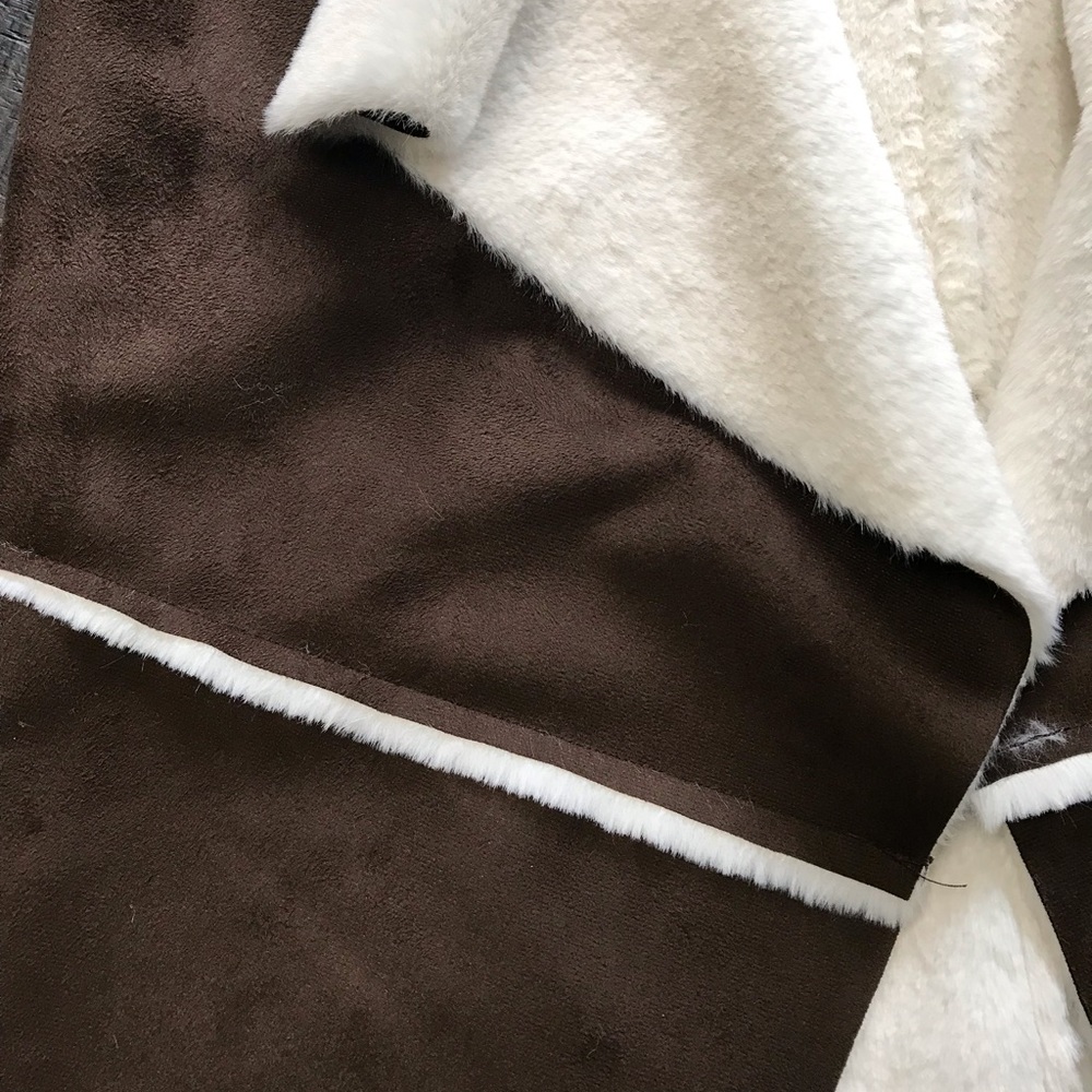 Dark Brown Faux Suede Vest - Picture 3 of 4